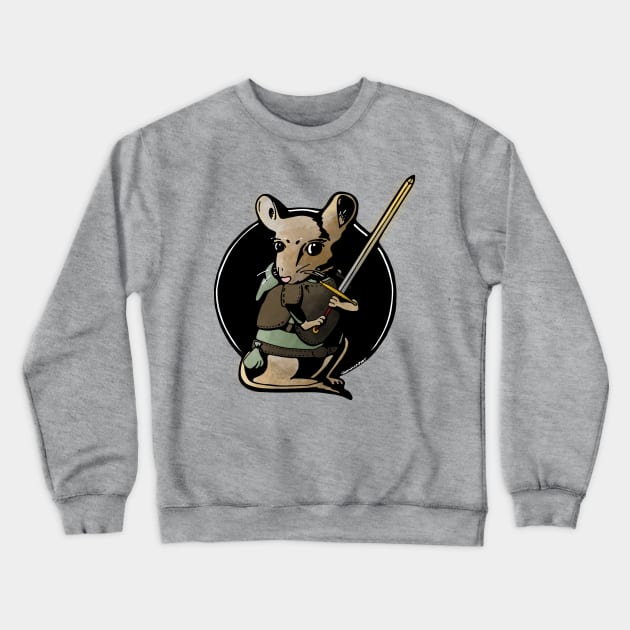 Teeny Mouse Warrior Crewneck Sweatshirt by Izzy Peters